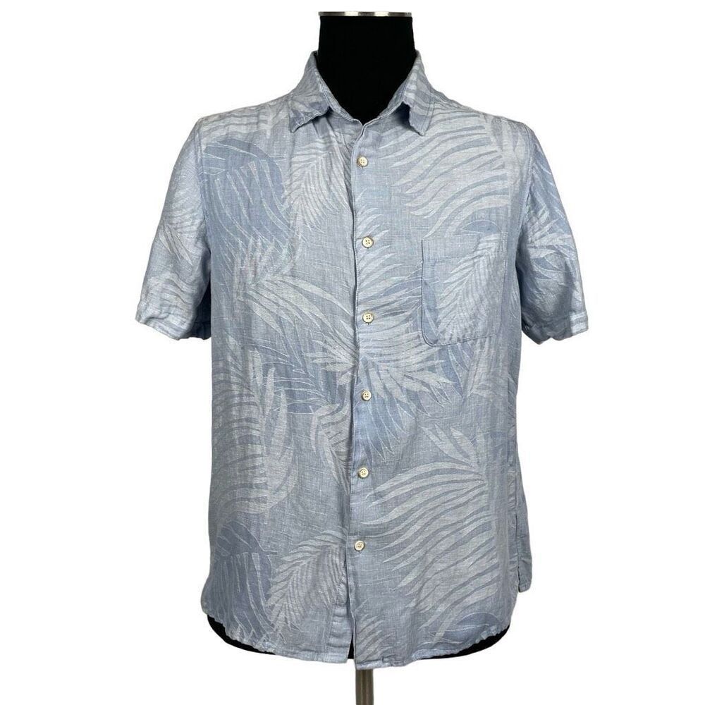 Tasso‎ Elba Silk Linen Weave Hawaiian Shirt - Men’s L